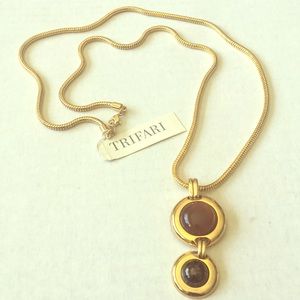 Trifari 30” Mochaccino Necklace NWT